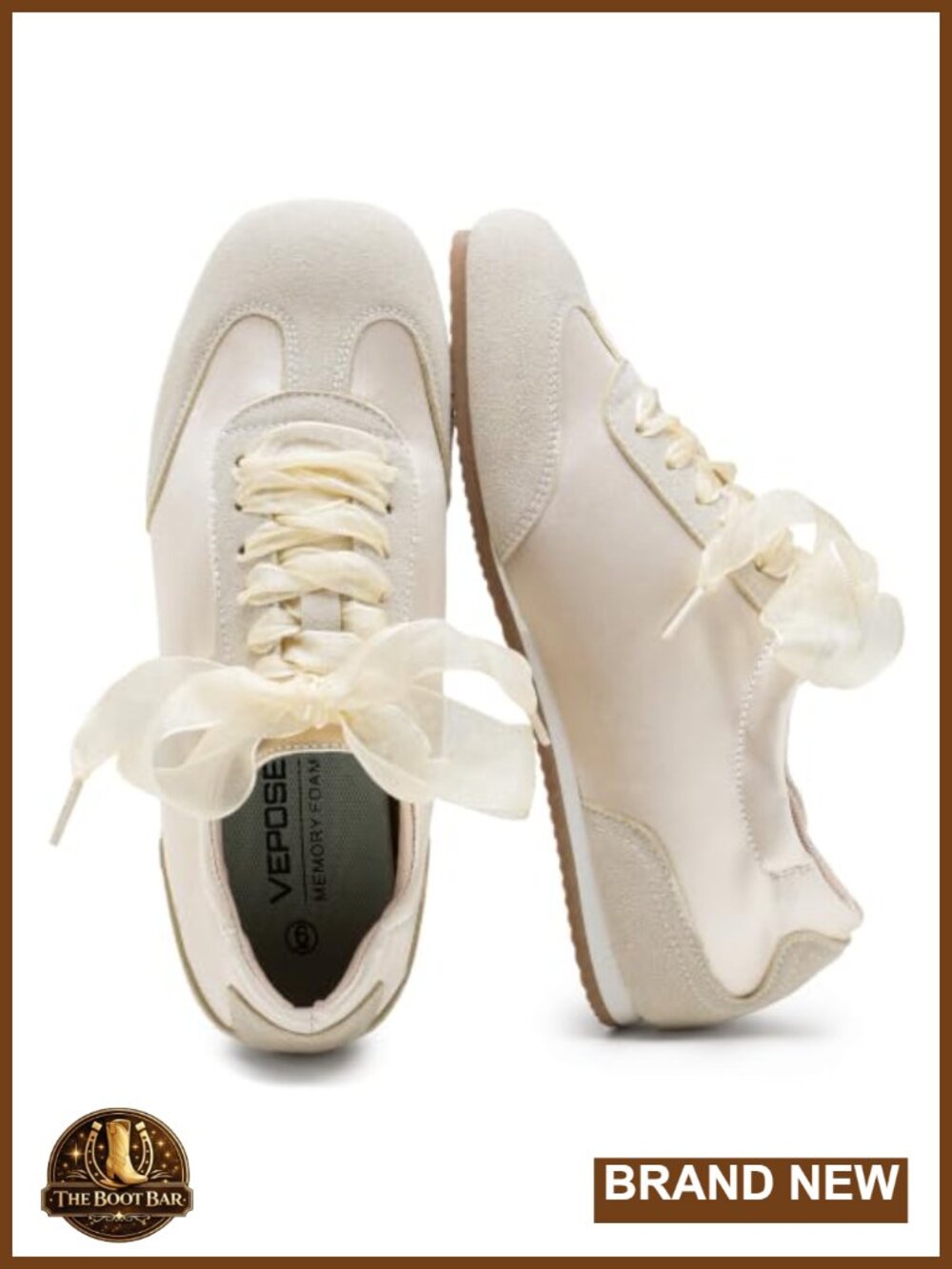 Square Toe Satin Suede Lace-Up Ballet Sneakers Cushioned Fashion Trainers